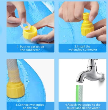 Opblaasbare water-spraymat